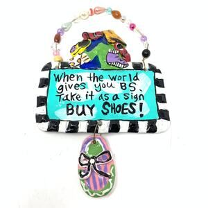 Nicole Engblom Painted Beaded Art Plaque Buy Shoes